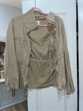 Old Navy Tan Utility Drawstring Jacket